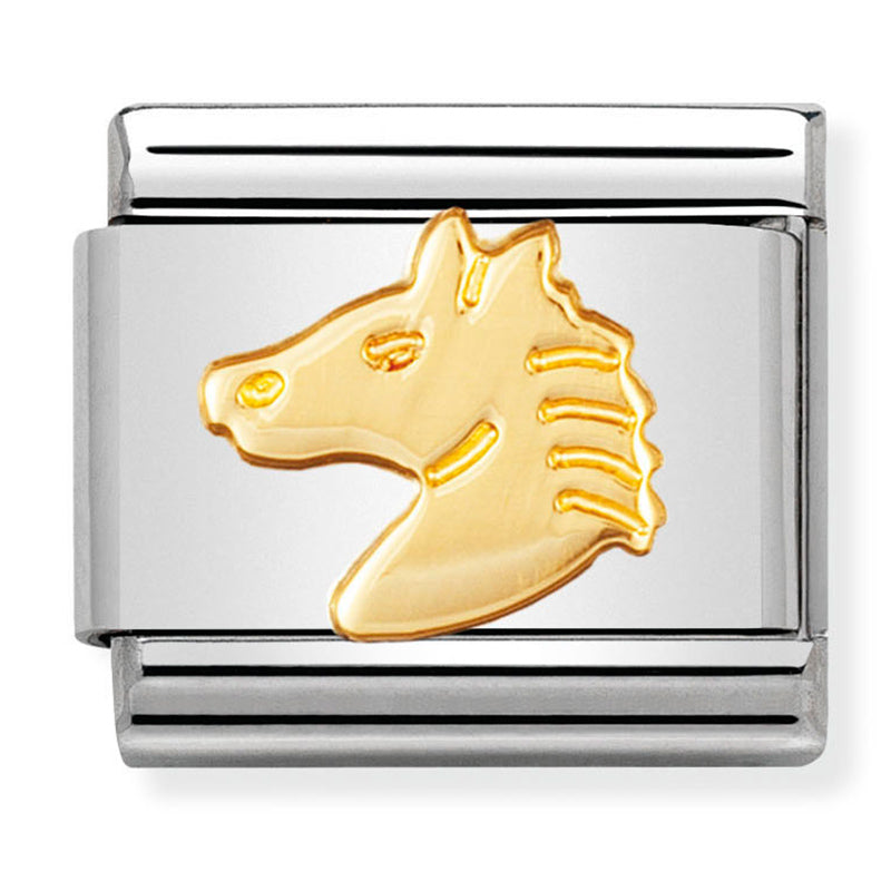 Animals - Horse's Head Gold Charm