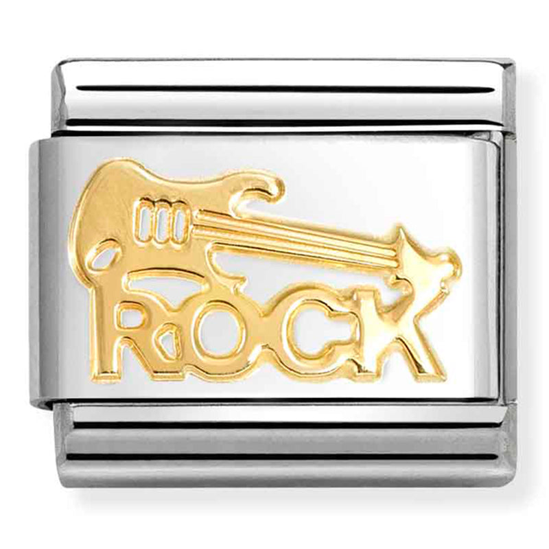 Hobbies - Rock Electric Guitar Gold Charm
