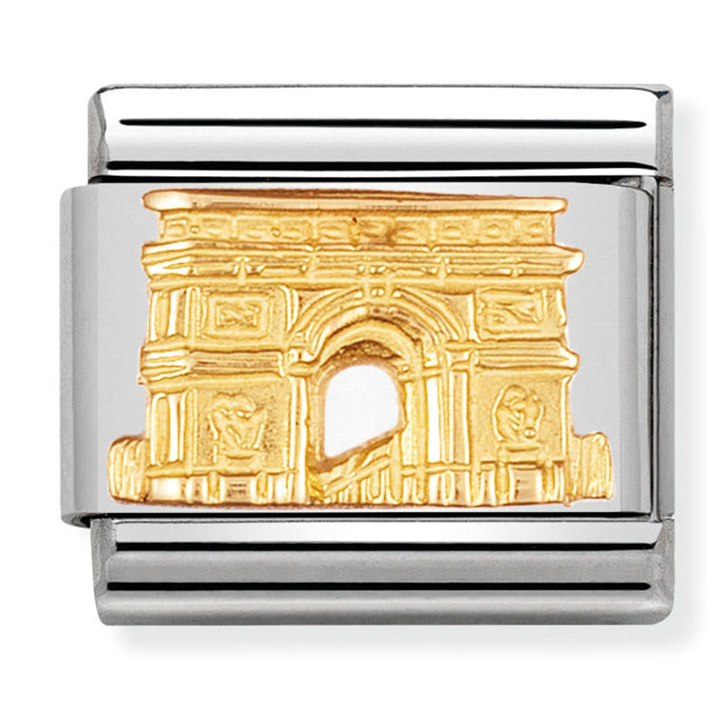 Travel - Arc De Triomphe (Paris, France) Gold Charm