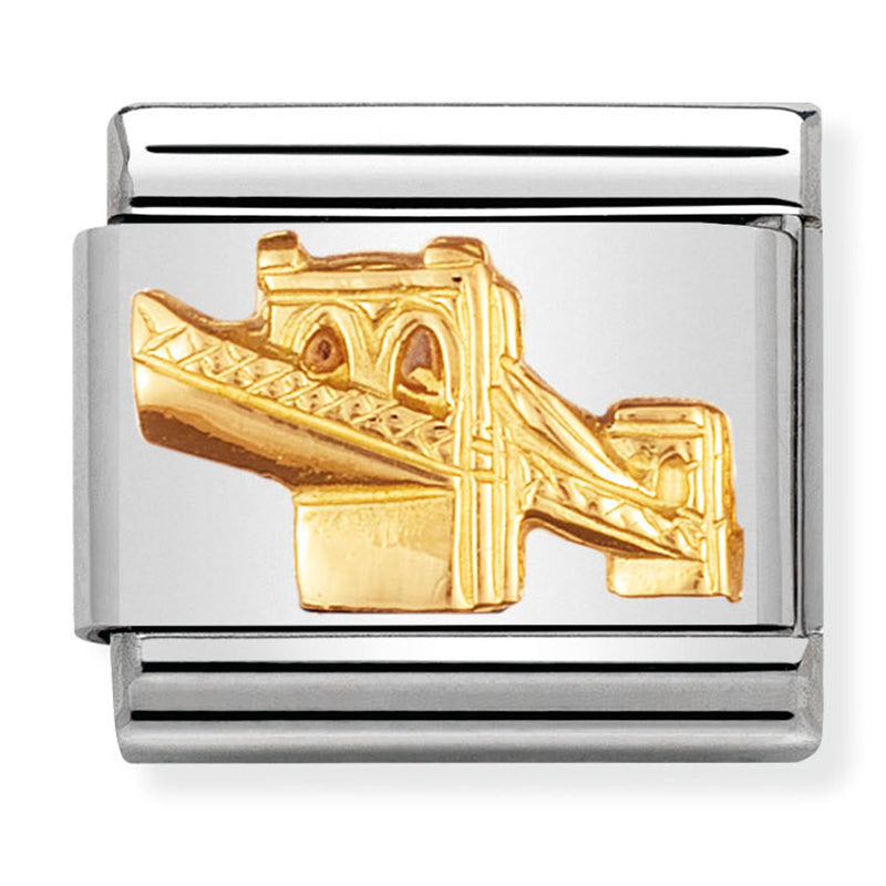 Travel - Skyline Brooklyn (New York) Gold Charm