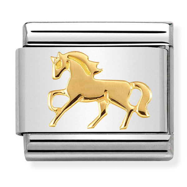Animals - Galloping Horse Gold Charm