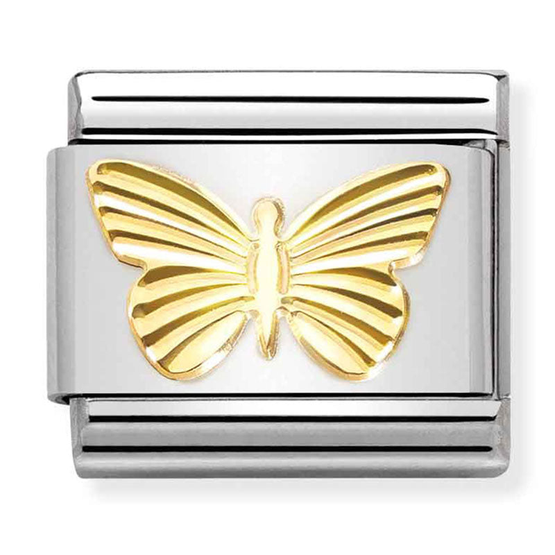 Etched Symbols - Butterfly Gold Charm