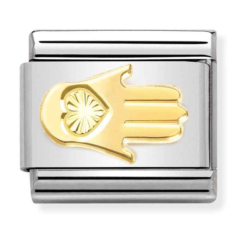 Etched Symbols - Fatima Hand Gold Charm