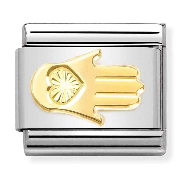 Etched Symbols - Fatima Hand Gold Charm