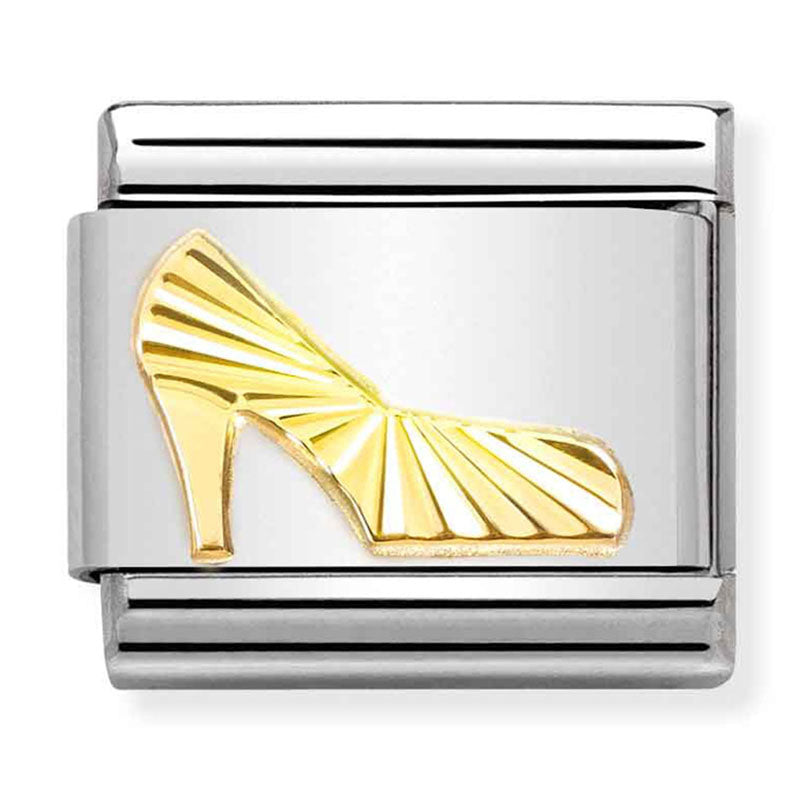 Etched Symbols - Shoe Gold Charm