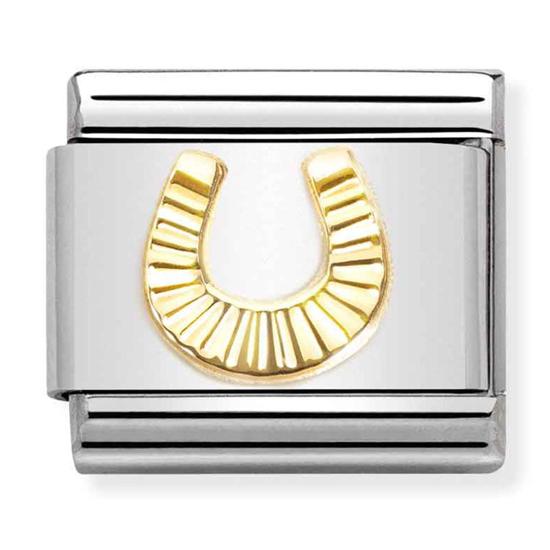 Etched Symbols - Horseshoe Gold Charm