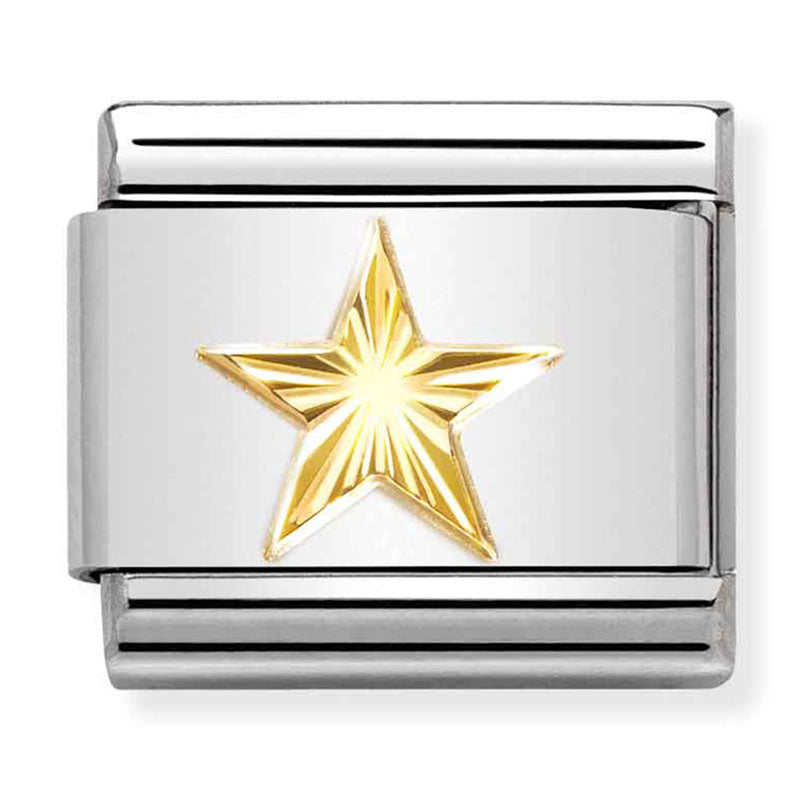 Etched Symbols - Star Gold Charm