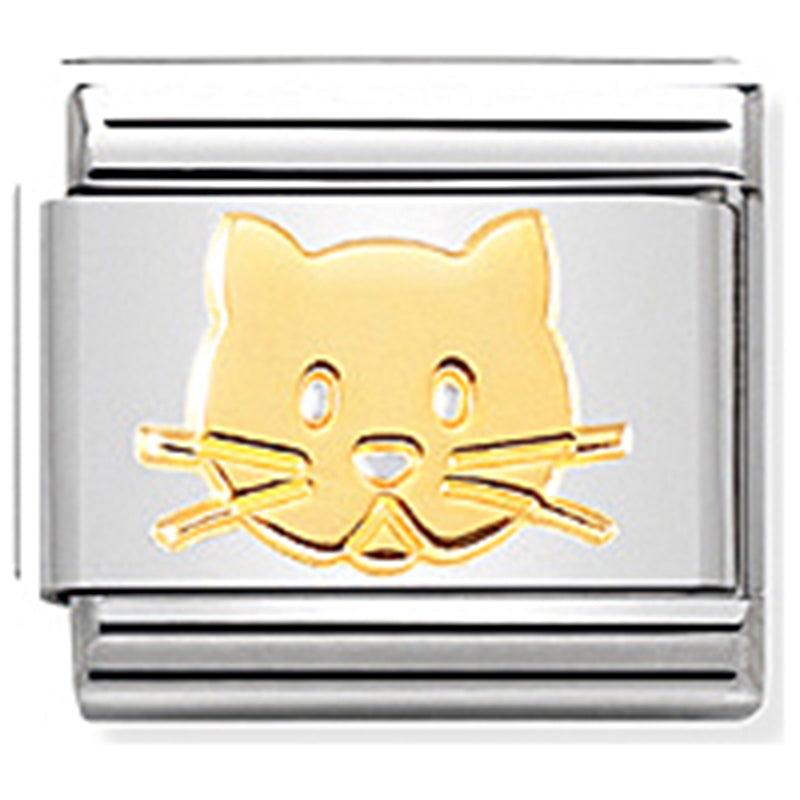 Animals - Cat Face Gold Charm