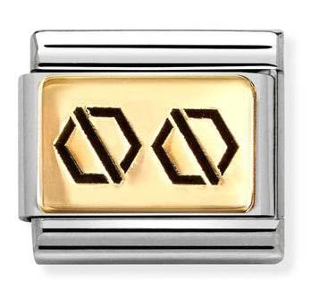 Symbols - 2 Hex Screws Gold Charm