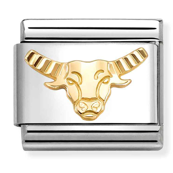 Zodiac Etched: Taurus Gold Charm