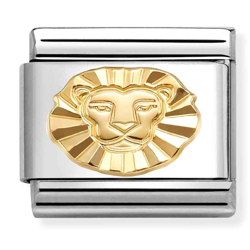 Zodiac Etched: Leo Gold Charm