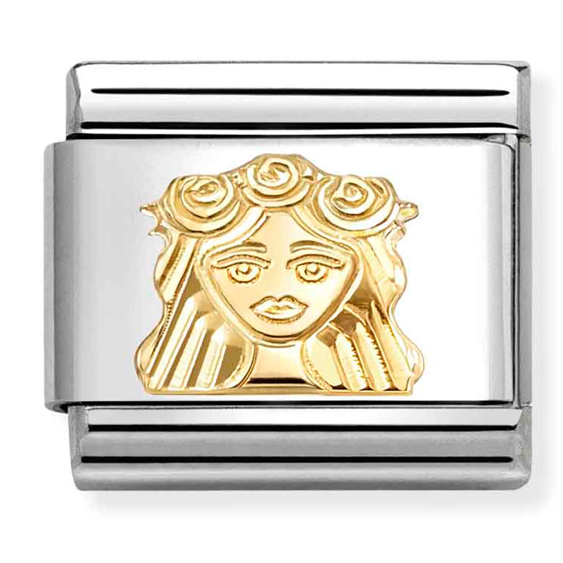 Zodiac Etched: Virgo Gold Charm