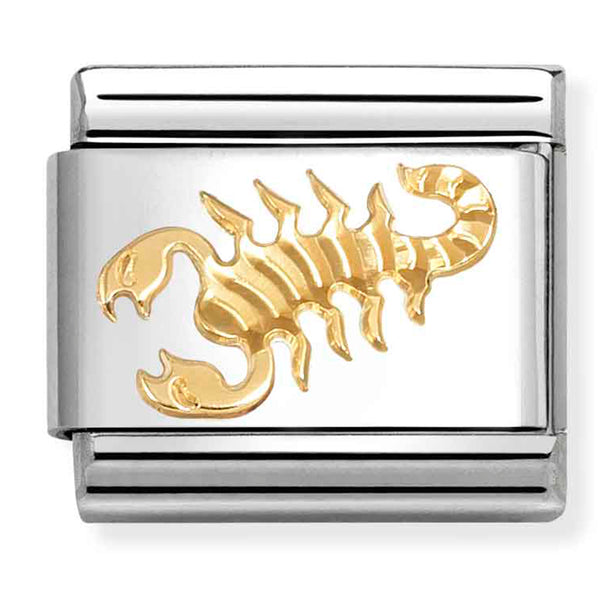 Zodiac Etched: Scorpio Gold Charm