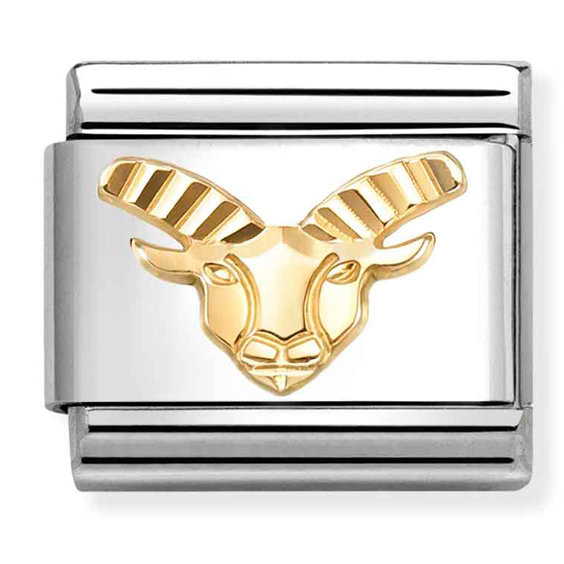 Zodiac Etched: Capricorn Gold Charm