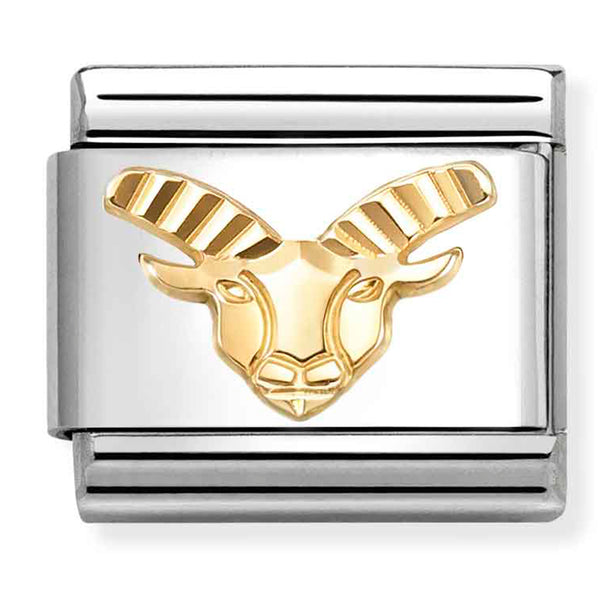 Zodiac Etched: Capricorn Gold Charm