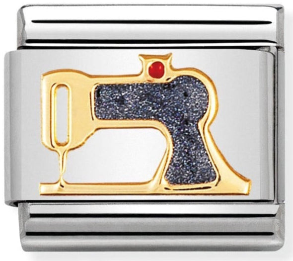 Hobbies - Sewing Machine Gold Charm