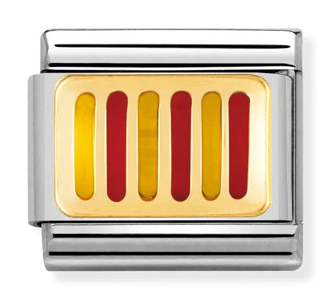 Europe Flag - Catalonia Gold Charm