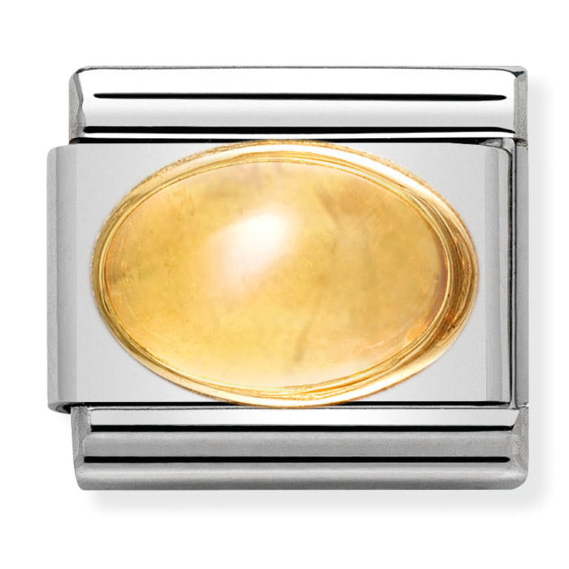 Gemstones - November Birthstone (Citrine) Gold Charm