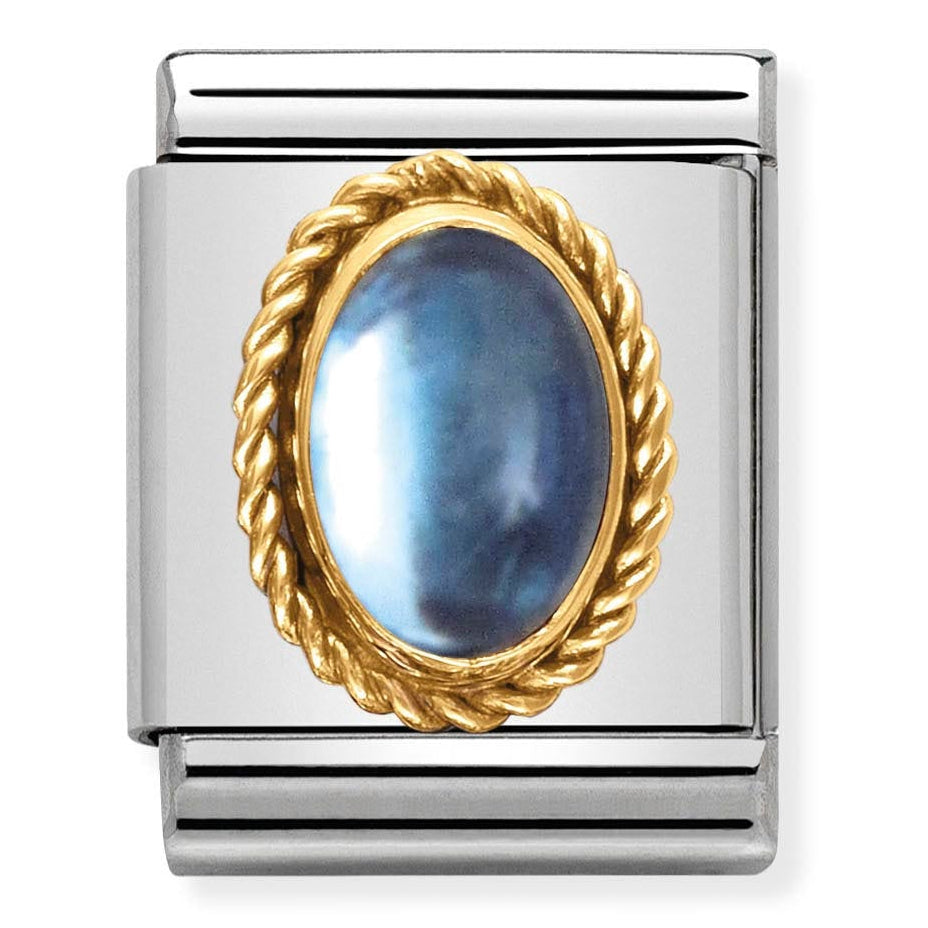 BIG Links - Aqua Gold Charm