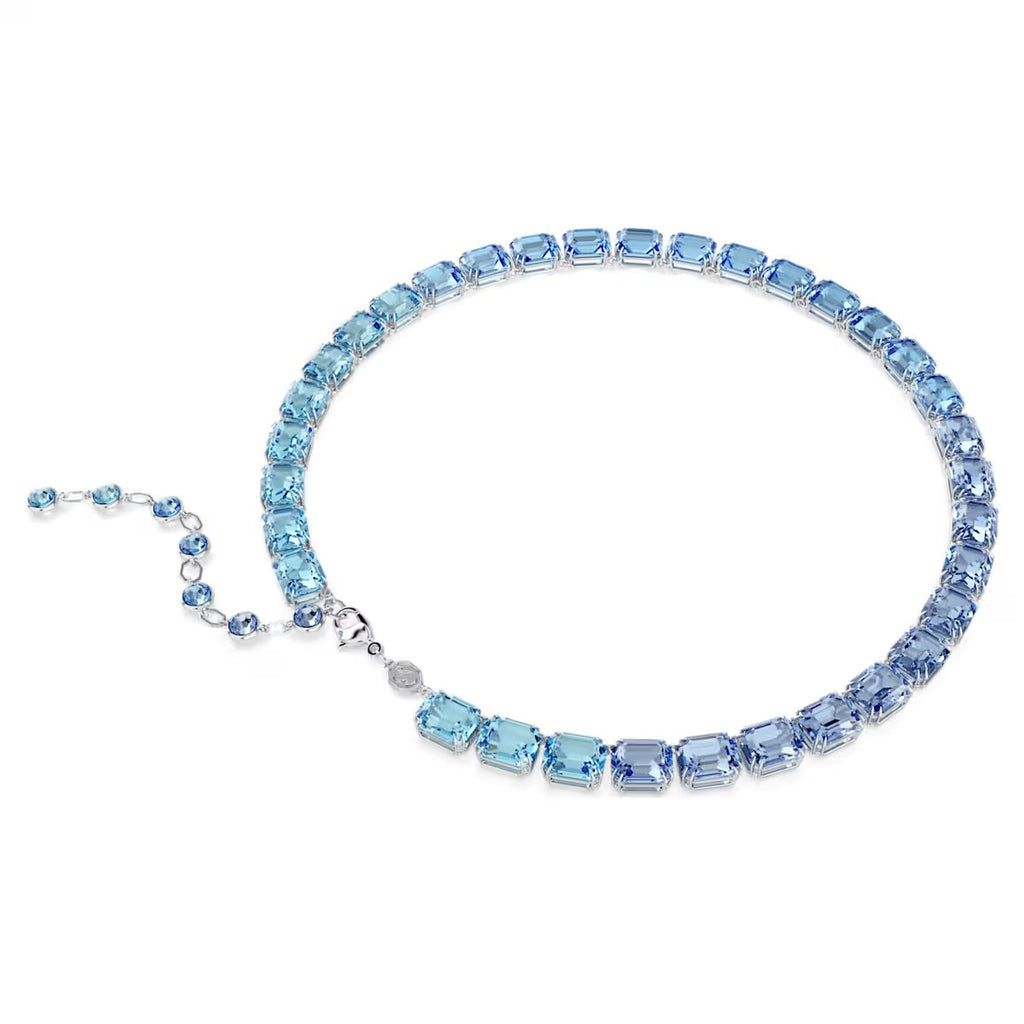 Millenia Blue Octagon Cut Tennis Necklace