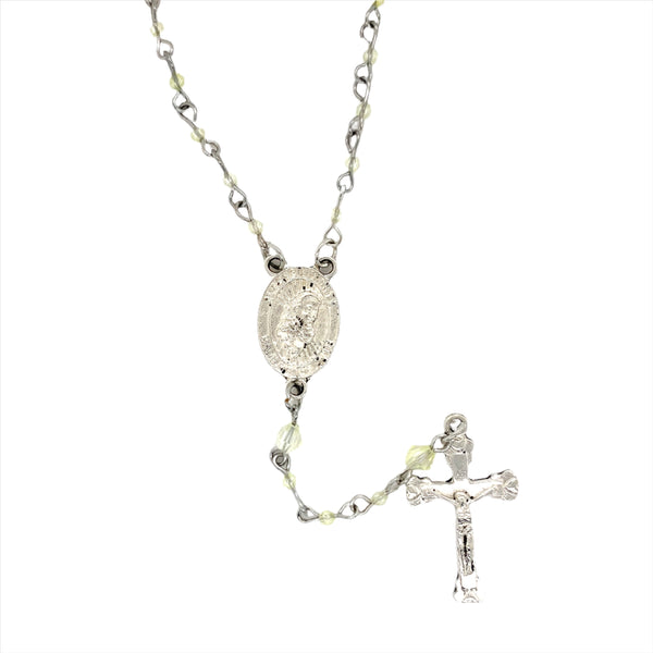 Green Rosary Beads Necklace