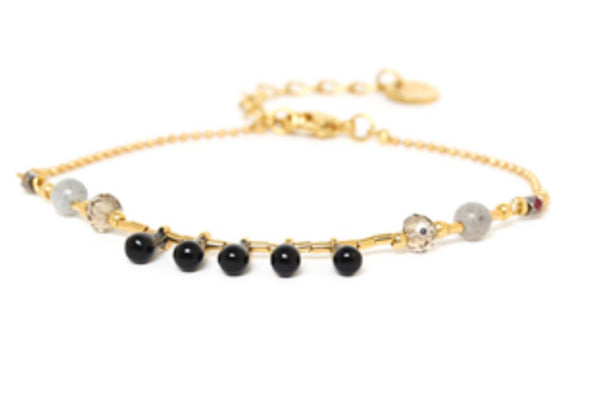 MALIA Ecru 5 Dangle Drop Bracelet