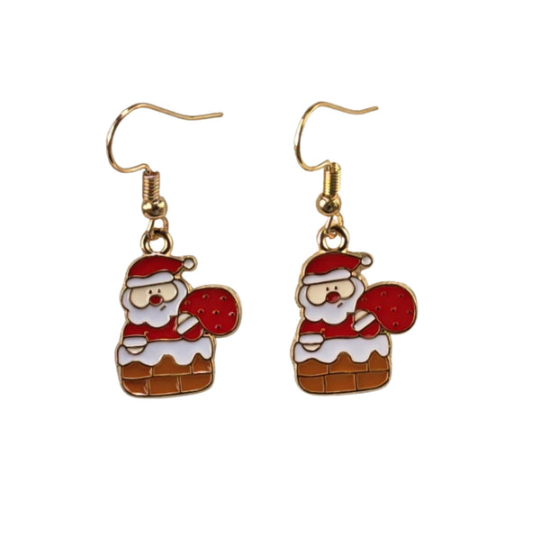 🎄Christmas Santa Claus in Chimney Fashion Earring