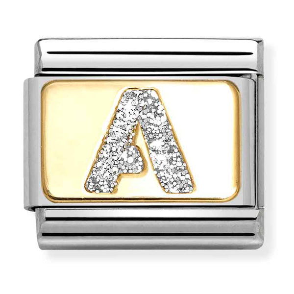 Glitter Gold - Letter A Charm