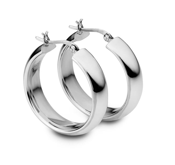 Earring - Silver Doomed Hoop