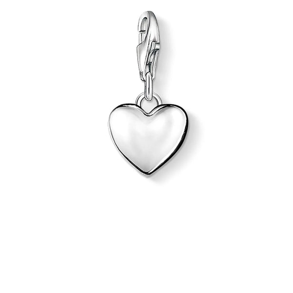 C/Club SS Solid Domed Heart Charm