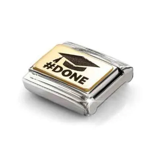 Occasions - Graduation Hat (#DONE) Enamel Gold Charm