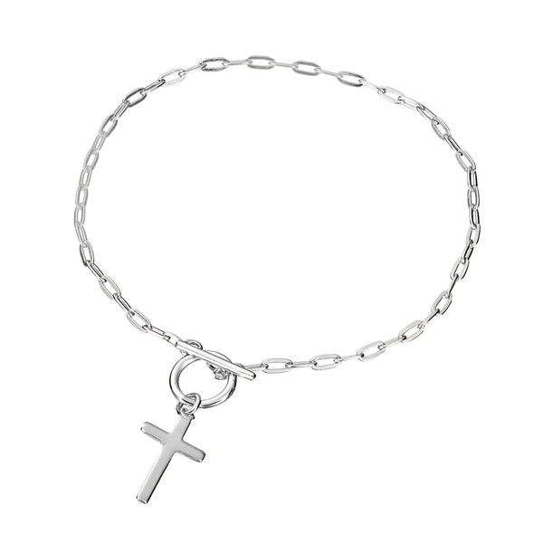 Bracelet -  Fob Chain with Cross Charm