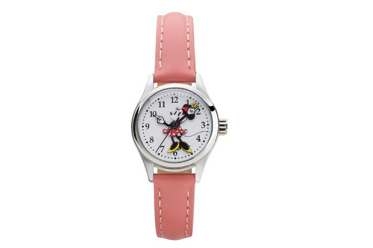 Disney Petite Minnie Mouse Pink Leather Watch