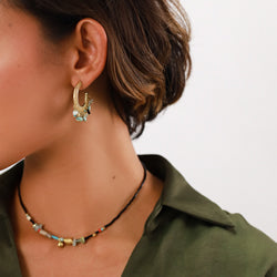 MARGAUX Openwork Creole with Dangles Earring