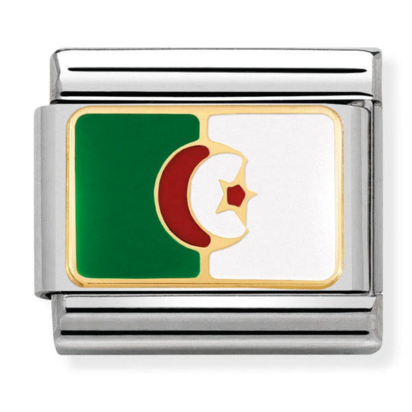 Africa Flag - Algeria Gold Charm