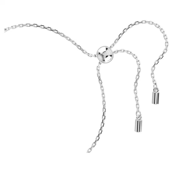 Constella: Pearl & White Round Cuts Silver Bangle