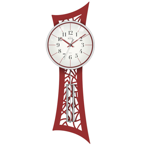 Adina Pendulum Red Wall Clock