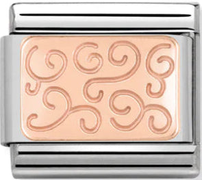 Symbols - Swirls Rosegold charm