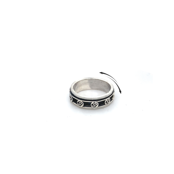 Spinner Ring - Sterling Silver w/ Design