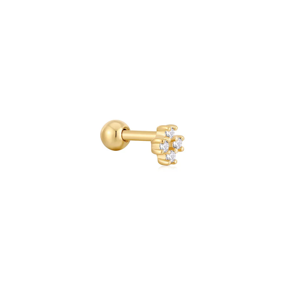 Ear Edit Capsule - Sparkle Cross Barbell Single Studs - 2 colours