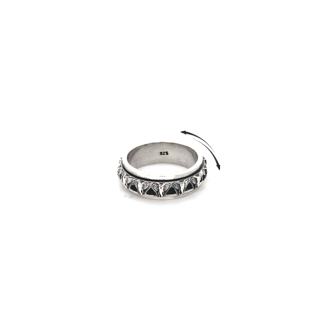 Spinner Ring - Sterling Silver w/ Elephant Design