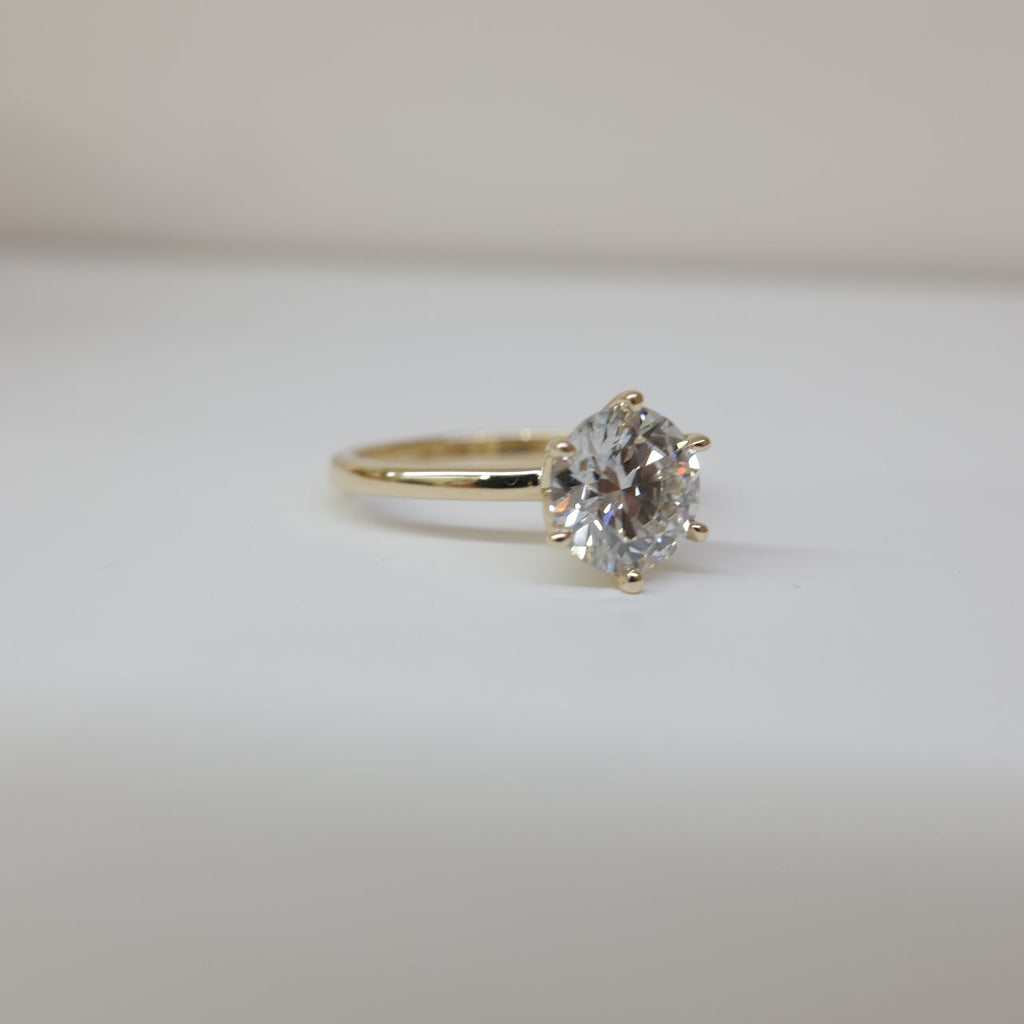 9ct YG 2.03ct Lab Diamond Ring