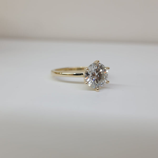 9ct YG 2.03ct Lab Diamond Ring