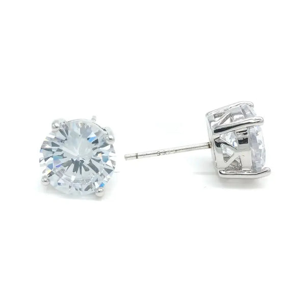Brilliant Round Cut CZ Studs