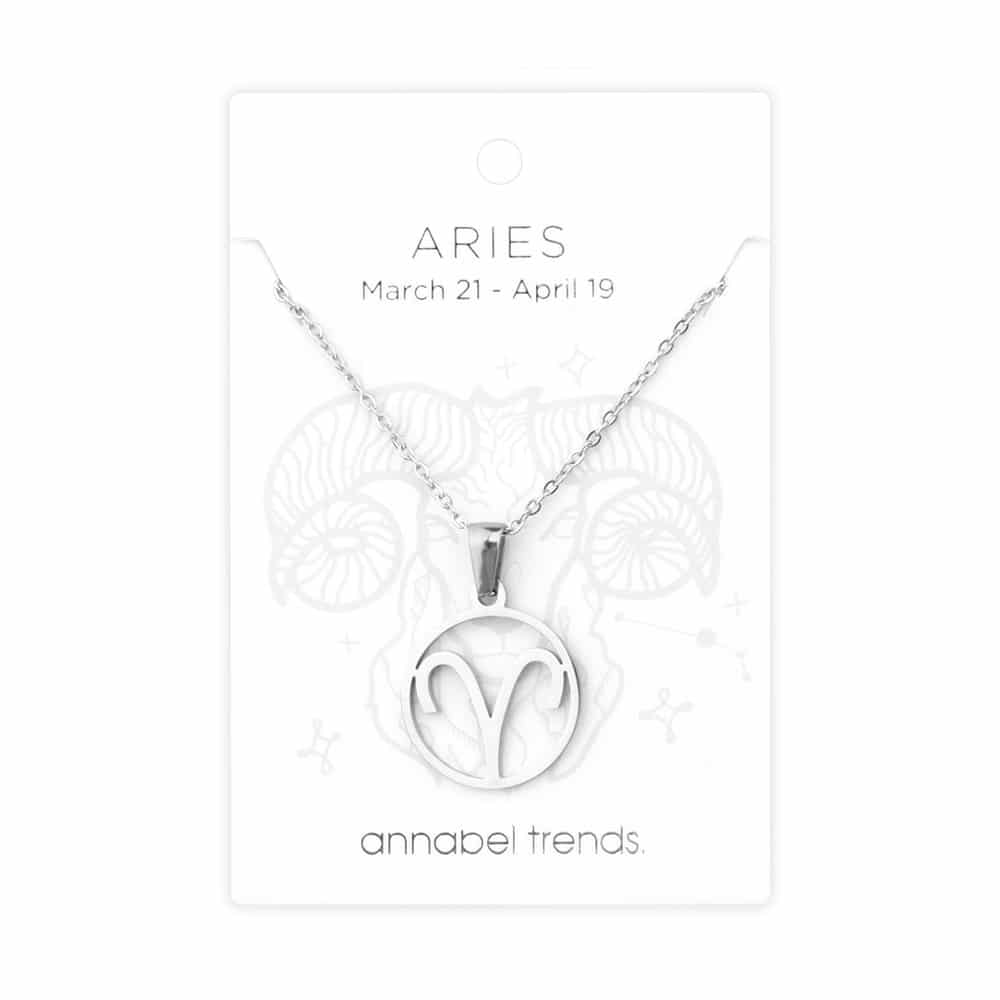 Zodiac Polished Stainless Steel Pendant