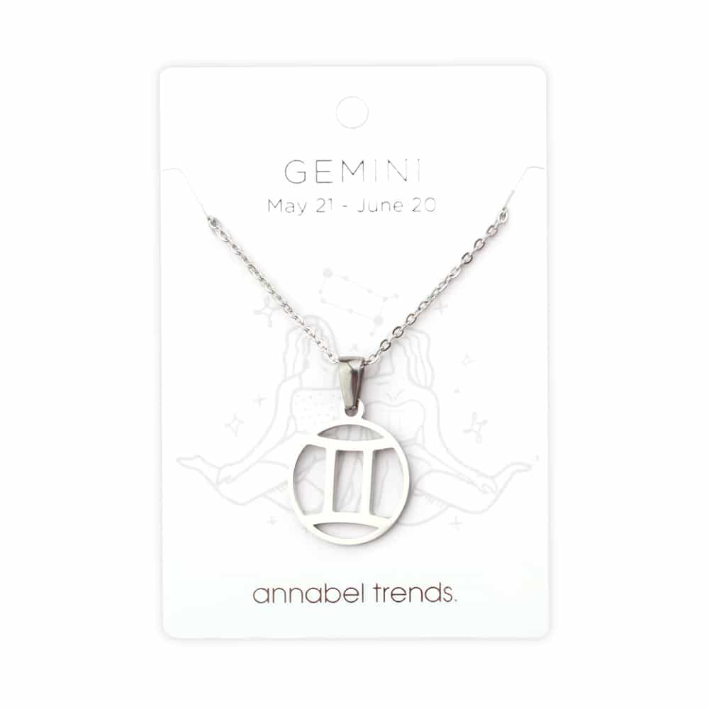 Zodiac Polished Stainless Steel Pendant