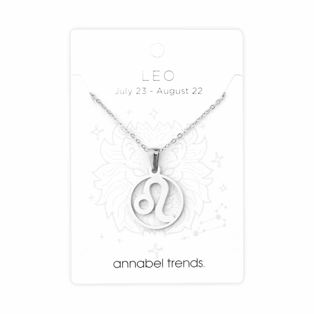 Zodiac Polished Stainless Steel Pendant