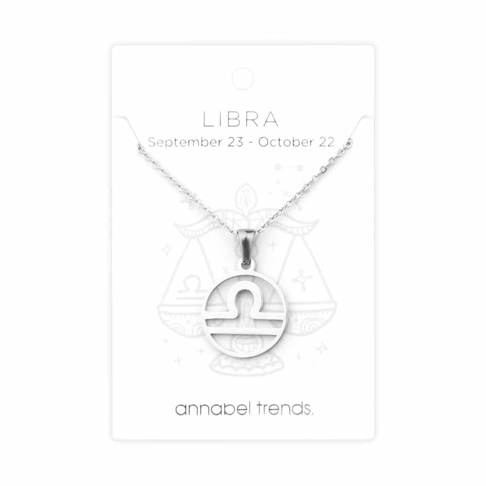 Zodiac Polished Stainless Steel Pendant