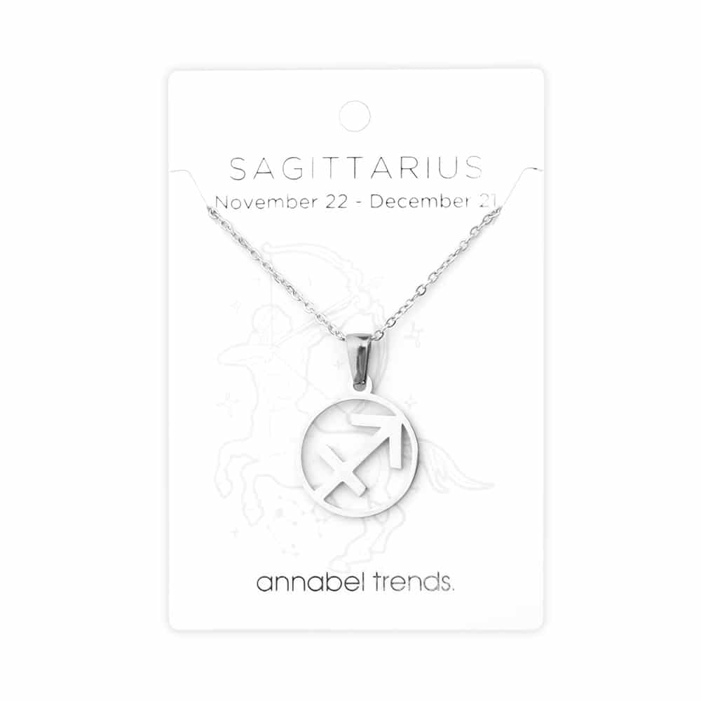 Zodiac Polished Stainless Steel Pendant