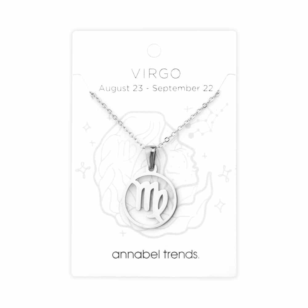 Zodiac Polished Stainless Steel Pendant